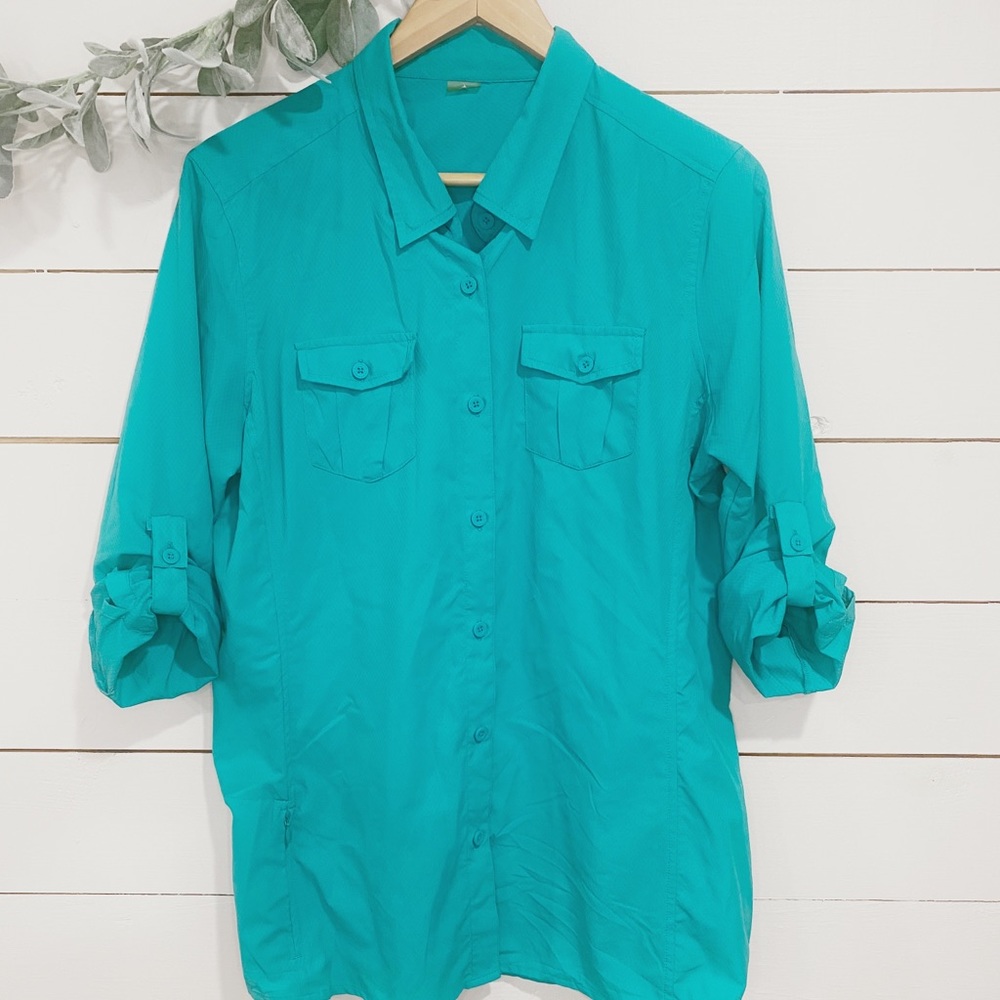Alpine Design Teal PFG Ladies Button Up